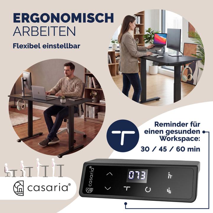 Actual product image Casaria Height adjustable desk (160 x 75 cm)