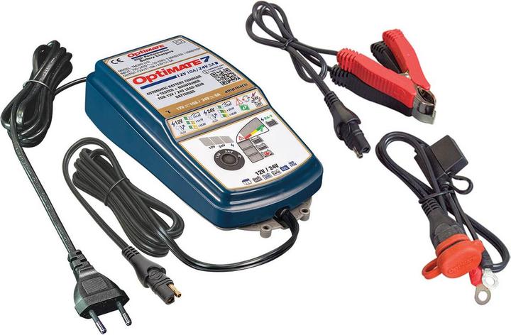 Tecmate 7 batterij testeur-chargeur 12v-24v 10a-5a (24V, 12V)