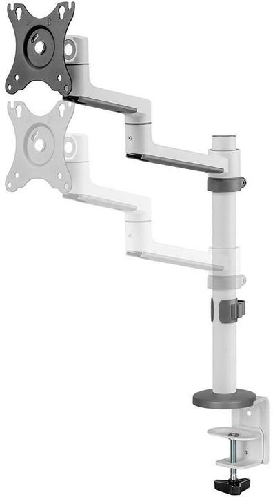 Produktbild Neomounts Tischhalterung 100x100 -8kg 17-27"/h?v/neig/schwenk/Klemme/wei? (Tisch, 27", 8 kg)