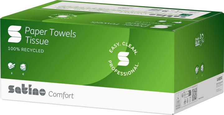 Wepa comfort Towel Paper - 277420 - PT3 compatible - 3072 sheets - 2-ply - 100% Recycl (3072 x)