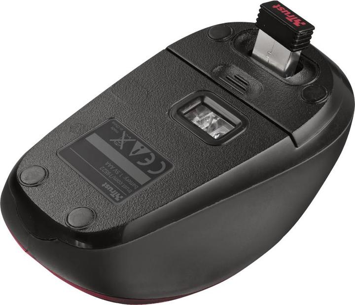 Immagine prodotto Trust Yvi Mini Mouse senza fili rosso (Senza fili)