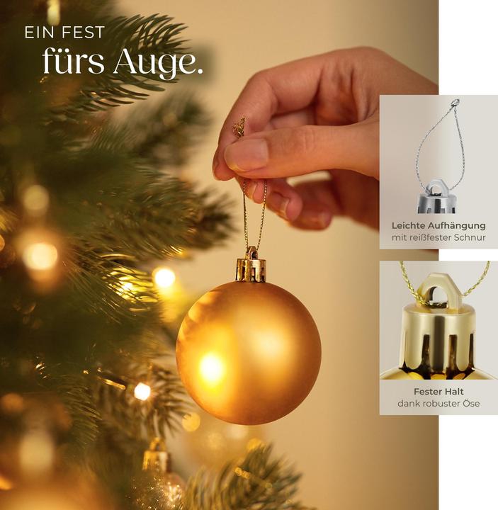 Actual product image tectake Christmas baubles (24-part)