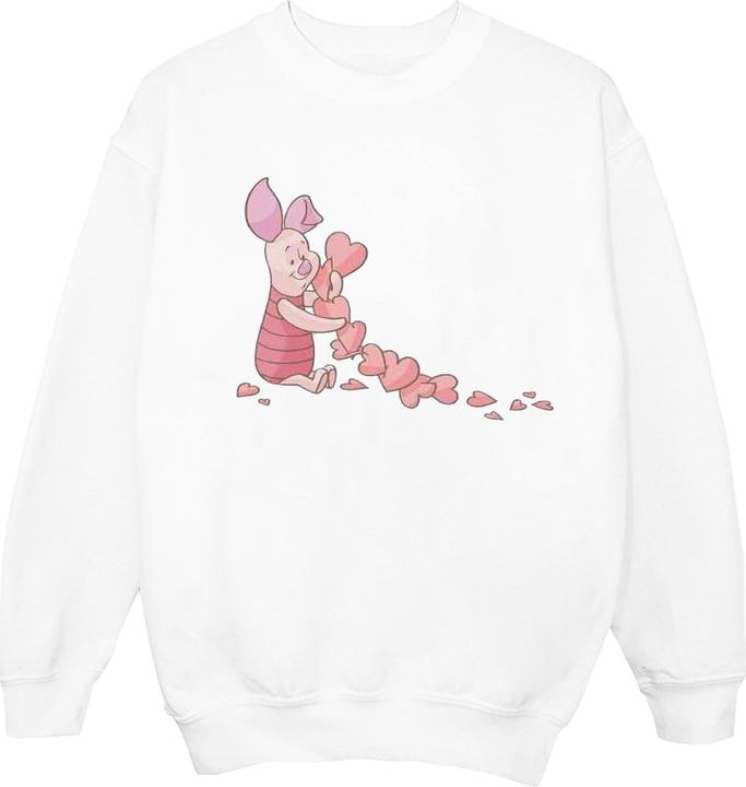 Produktbild Disney Winnie The Pooh Piglet Chain Of Hearts Sweatshirt Mädchen (152, 158)