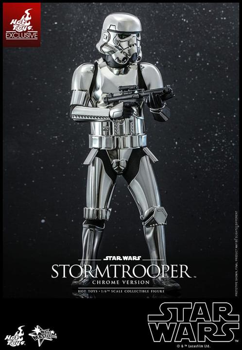 Actual product image Hot Toys Star Wars "Stormtrooper (Chrome Version)" 1/6 action figure