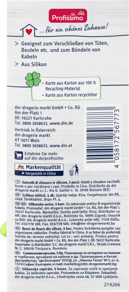 Immagine prodotto dm Profissimo Nastri di chiusura (Fascette in plastica, 5 pz.)