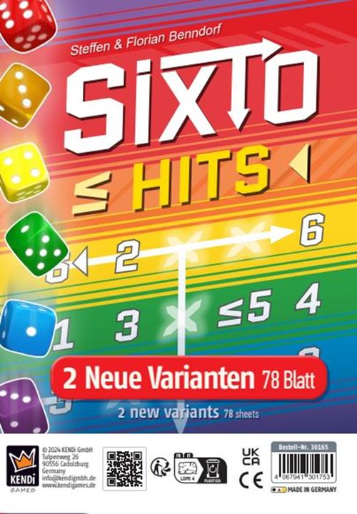 Image du produit Kendi Games Bloc supplémentaire Sixto - Hits (Allemand)