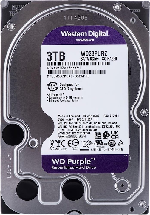 Produktbild WD Purple (3 TB, 3.5", CMR)