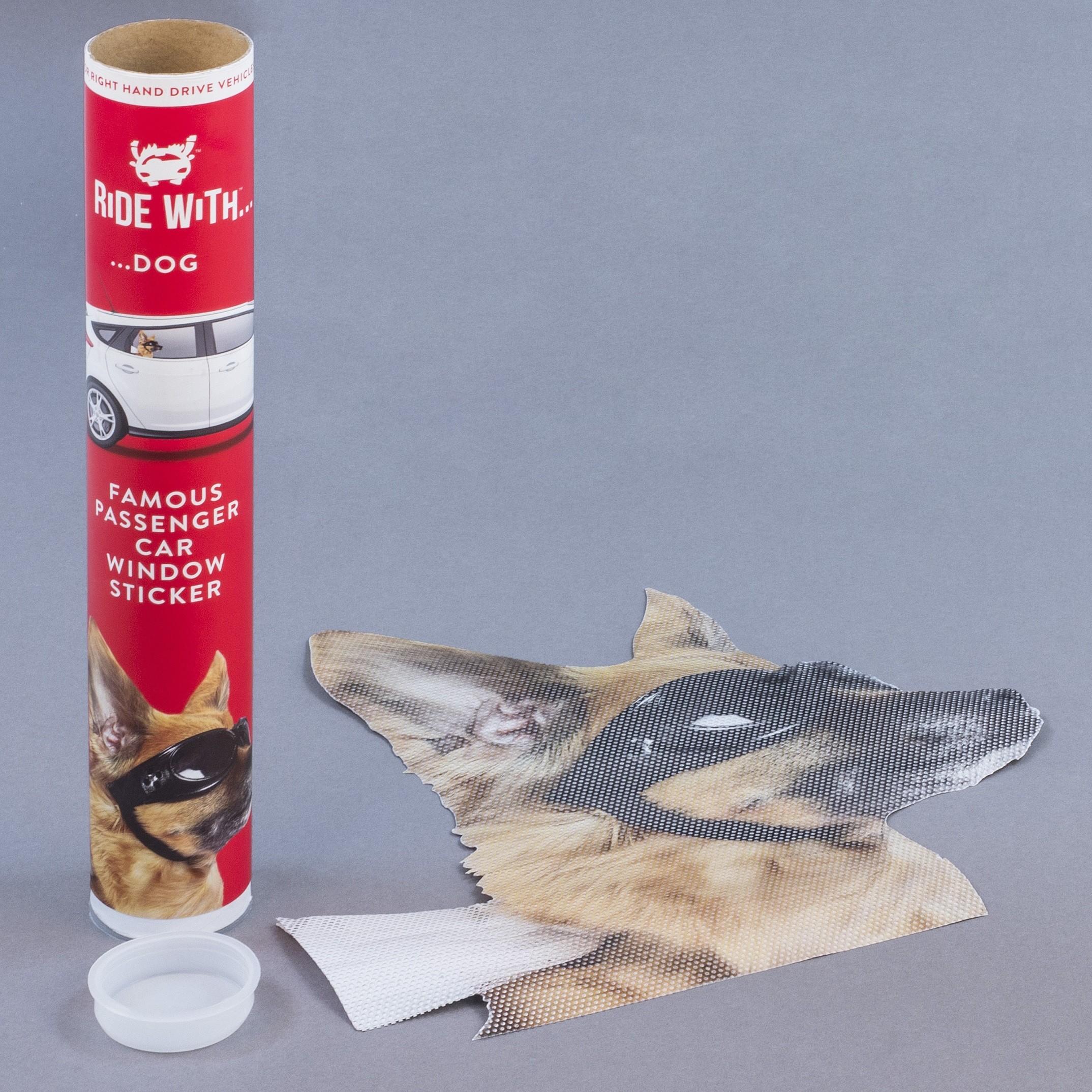 Ride With, Sticker, a Dog - Fenstersticker "Hund"