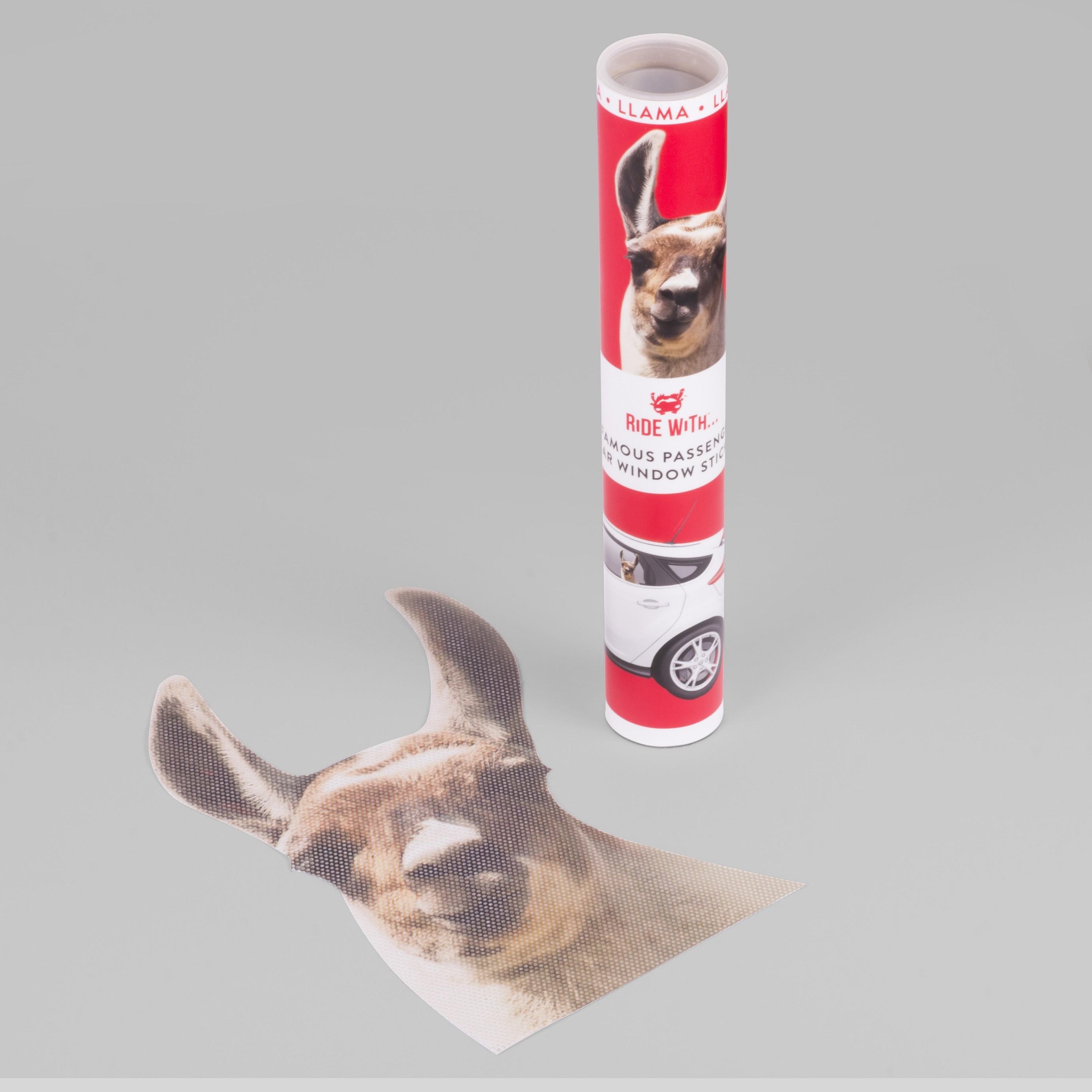 Thumbnail - Ride With, Sticker, Llama - Fenstersticker "Lama"