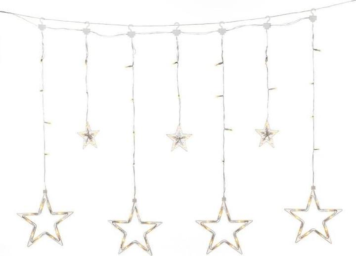 Produktbild Konstsmide LED-Lichtervorhang mit Sternen 77 Lampen, 90 cm (0.90 m)