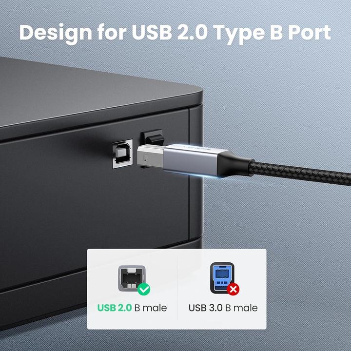 Produktbild Ugreen USB C — USB B (3 m, USB 2.0)