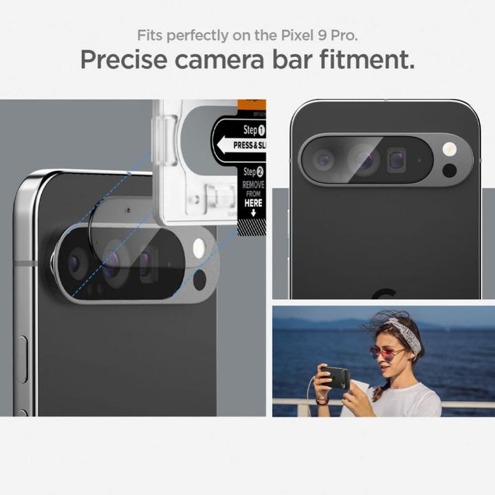 Productafbeelding Spigen EZ Fit Getemperd Glazen Camera Beschermer Google Pixel 9 Pro 2-Pack (2 Stuk, Google Pixel 9 Pro)