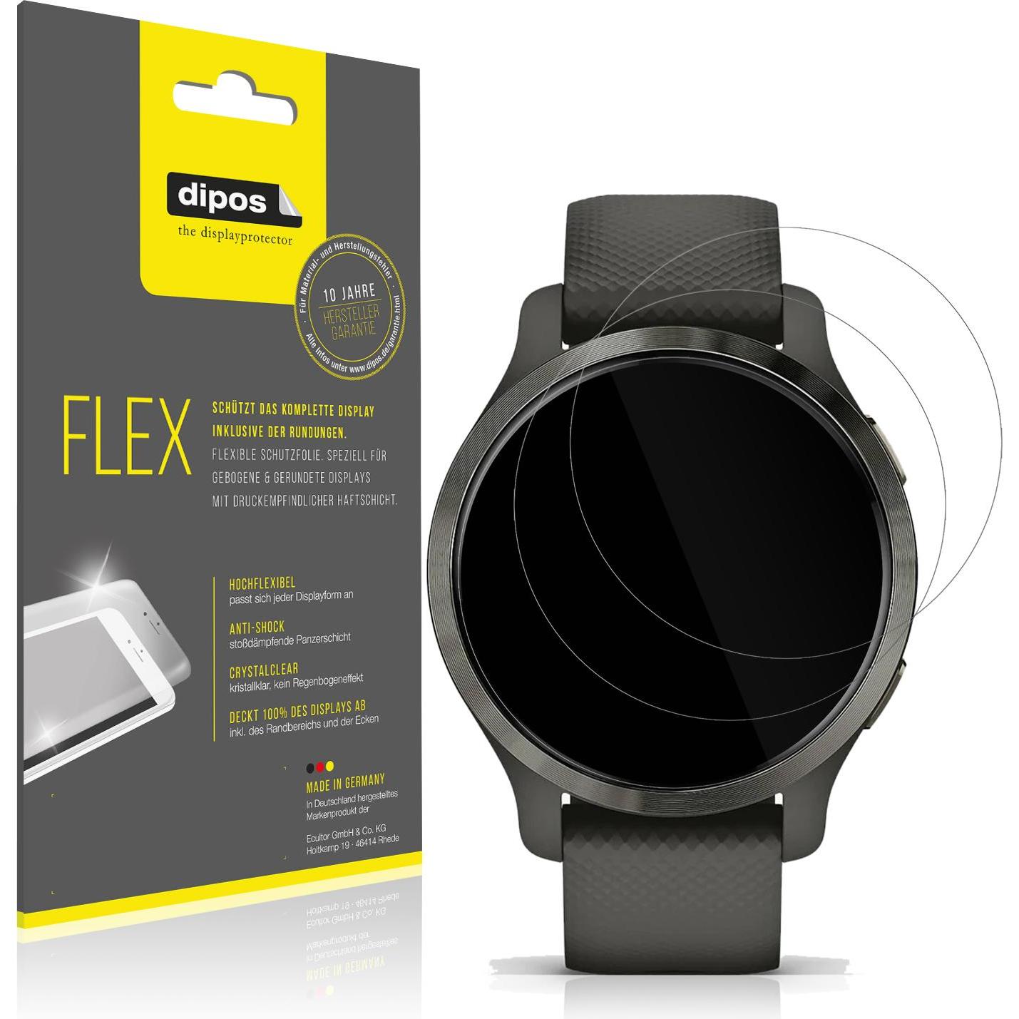 Dipos 3D Full Cover Schutzfolie, Smartwatch Schutzfolie, Transparent