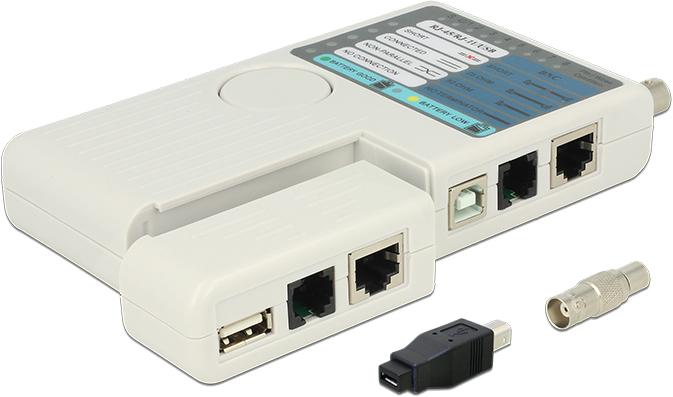 Image du produit Delock Testeur de câbles / RJ12 / BNC / USB