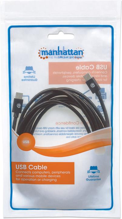 Produktbild Manhattan Typ C-Stecker auf Typ C-Stecker (3 m, USB 2.0)