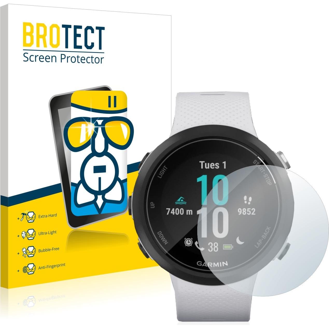 BROTECT AirGlass Panzerglasfolie, Smartwatch Schutzfolie, Transparent