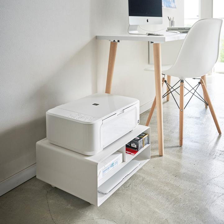 Image du produit Yamazaki Étagère pour imprimante avec roulettes TOWER (48 x 37 x 19 cm)