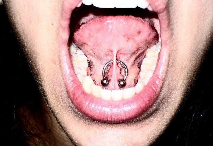 Actual product image Hermex Circular Barbell Piercing Stainless Steel with Zirconia - Mocha (Stainless steel)