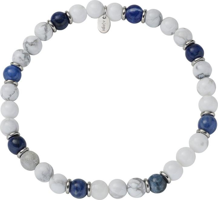 Blue/turquoise, White, Silver