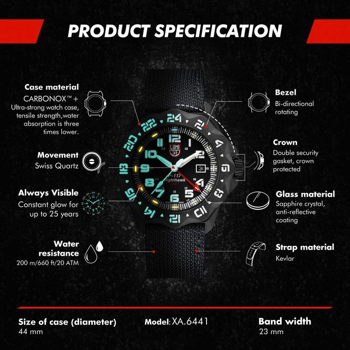 Image du produit Luminox Nighthawk (Swiss Made, 44 mm)