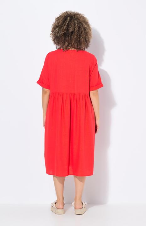 Produktbild Ulla Popken Kleid, Leinenmix, A-Linie, Rundhals, Halbarm (46, 48)