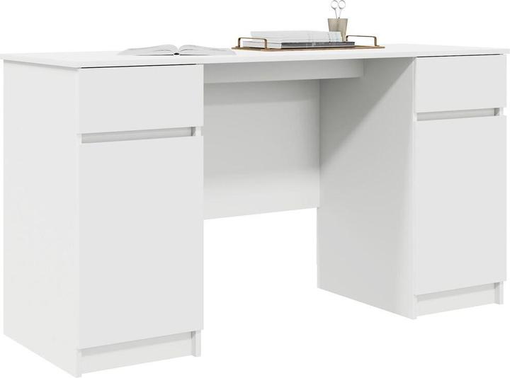 Produktbild VidaXL Schreibtisch Weiss 140x49x76 cm Holzwerkstoff