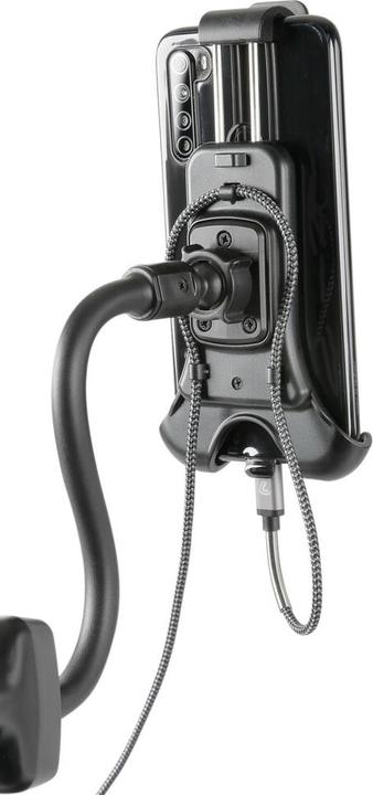 Produktbild Lampa Handyhalterung mit flexibelem Arm und Doppel-Usb-Steckdose, 12/24V