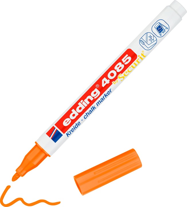 Immagine prodotto Edding 4085 - Marcatore a gesso (Arancione neon, 1 mm, 1 x)