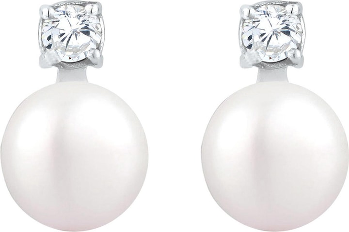Produktbild Elli Ohrringe Basic Süsswasserzuchtperle Zirkonia 925 Silber (Süsswasserzuchtperlen, Zirkonia, 925er Sterling Silber)