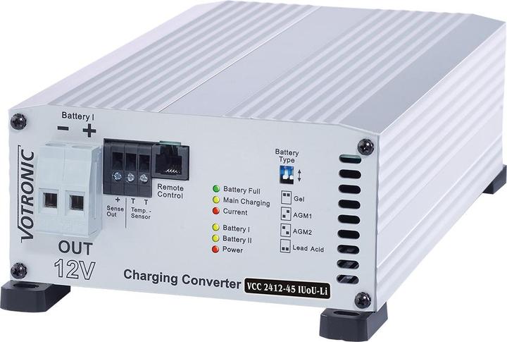 Immagine prodotto Votronic 3315 VCC 2412-45 Caricatore B2B 45A IUoU-Li (12V, 24V, 45 A)