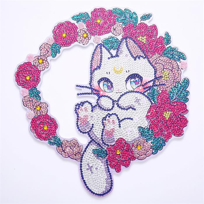 Actual product image Shenzhen Diamond Painting Kranz Strass Katze