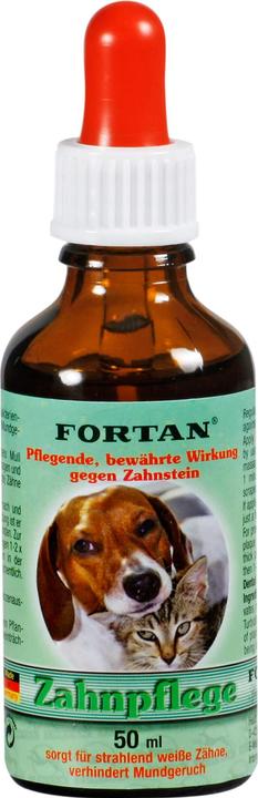Fortan Soin dentaire pour chiens et chats, solution de 50 ml (Chat, Chien, 50 ml)