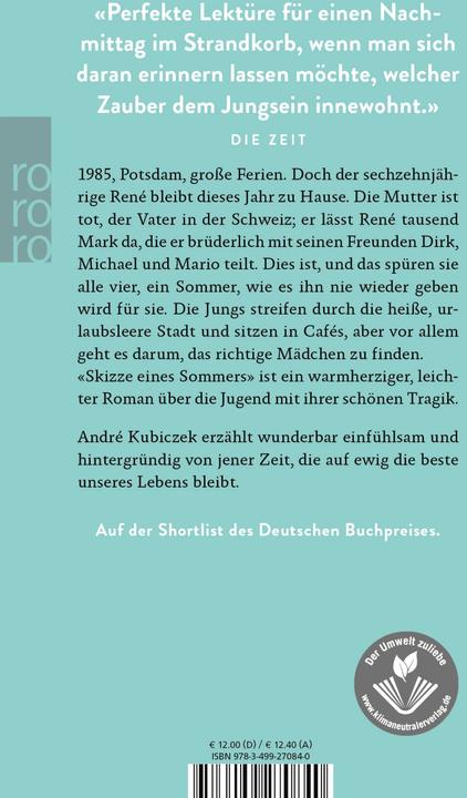 Produktbild Skizze eines Sommers (Deutsch, André Kubiczek, 2018)
