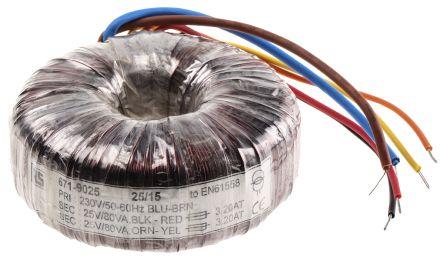 Actual product image Rs Pro Transformer Toroidal 160VA 2x25V