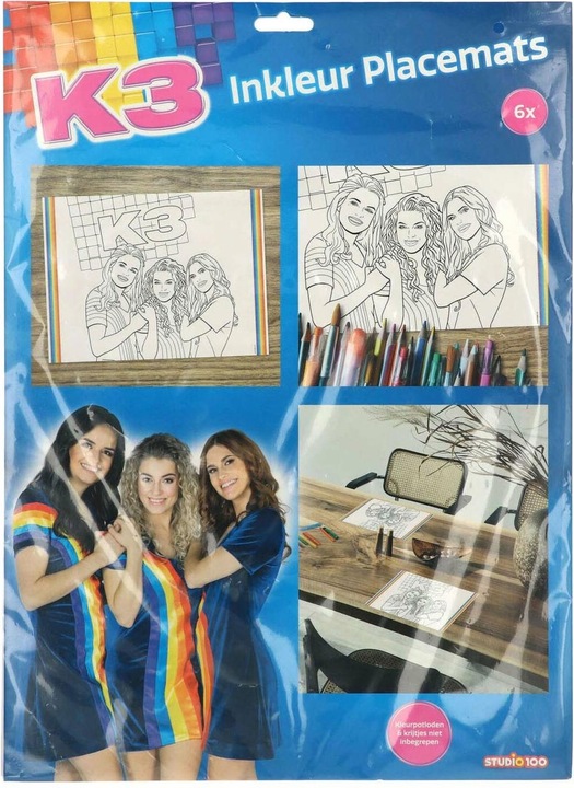 Immagine prodotto Folat Modelli di tovagliette K3 da colorare, 6 pezzi. (6 x, 40 x 30 cm)