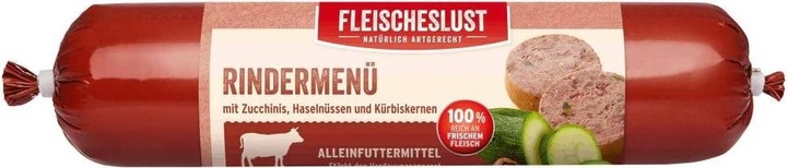 Actual product image Fleischeslust Classic wet food sausage beef menu with rumen 400 g (Adult, 16 pcs., 400 g)