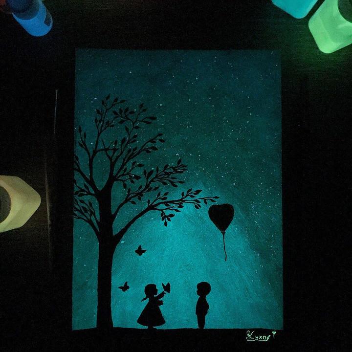 Image du produit Lumentics Peinture lumineuse (Vert bleu bleu, 100 ml)