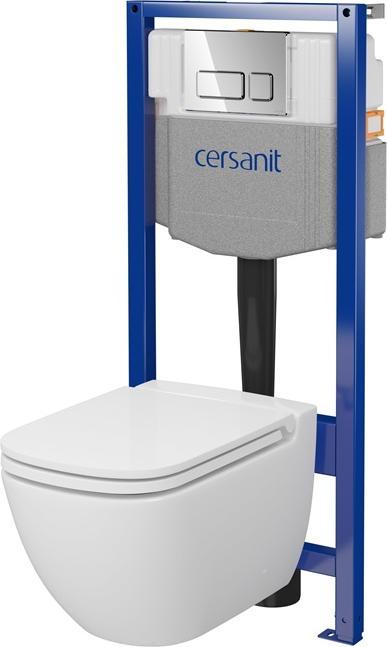 Cersanit WC SET S701-759 WITH FRAME +CHROME BUTTON
