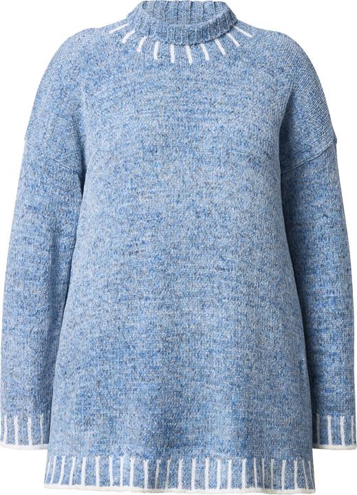 Produktbild Ulla Popken Pullover, Chenille, Oversized, Stehkragen, Langarm (54)