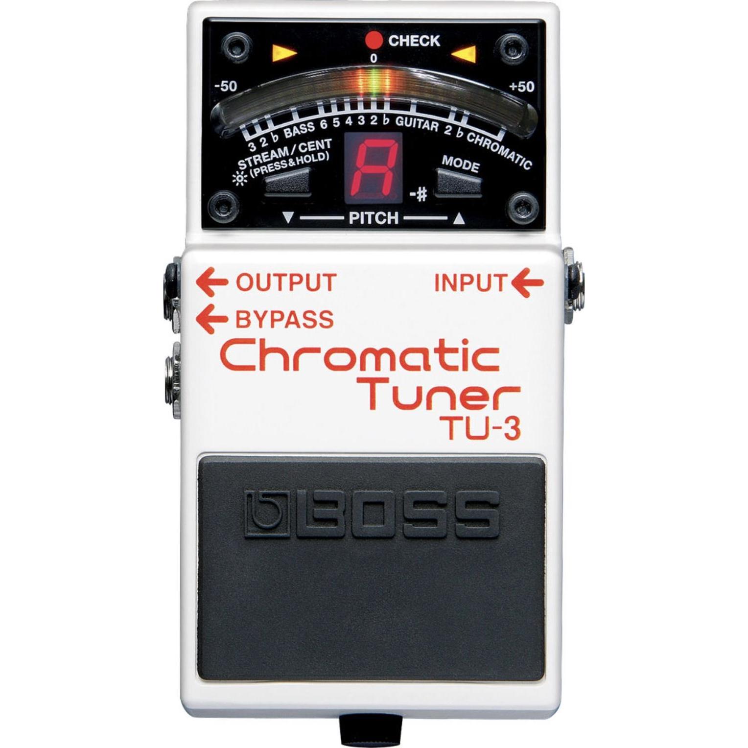 BOSS (Electronics) Accordatore per chitarra TU-3 White-, Accordatore, Nero, Grigio