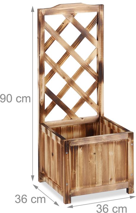 Immagine prodotto Relaxdays Vaso per piante con graticolato (36 cm, 36 cm)