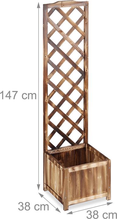 Immagine prodotto Relaxdays Vaso per piante con graticolato (38 cm, 38 cm)