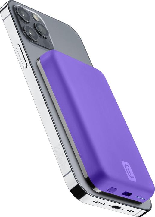 Produktbild Cellularline MagSafe Wireless Power Bank MAG 5000 VIOLET (5000 mAh, 10 W, 19.25 Wh)