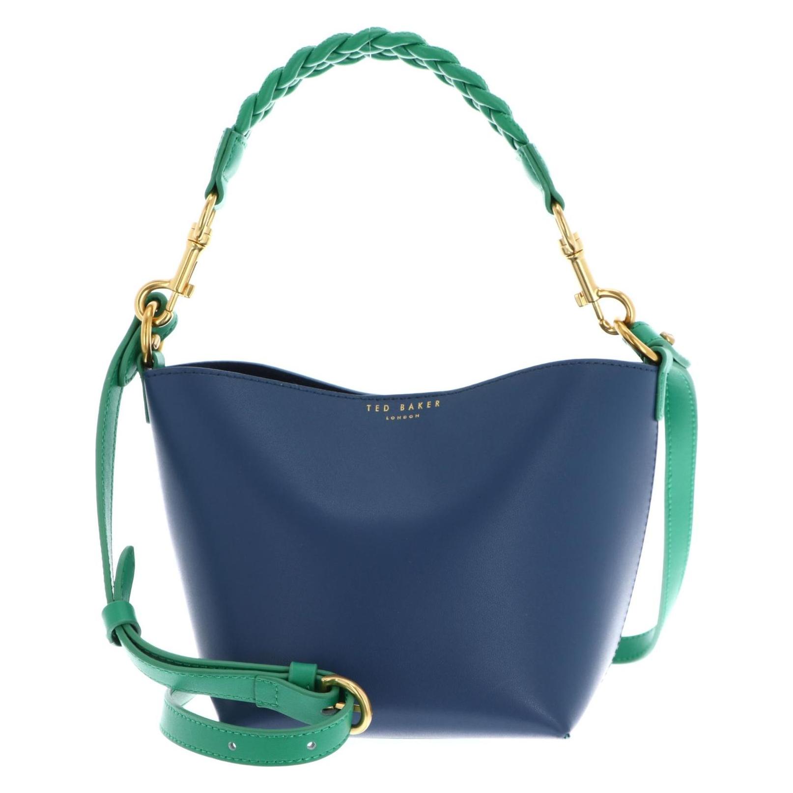 Ted Baker, Damen, Handtasche, Wynola Woven Handle Colourblock Small Bag, Blau, Mehrfarbig