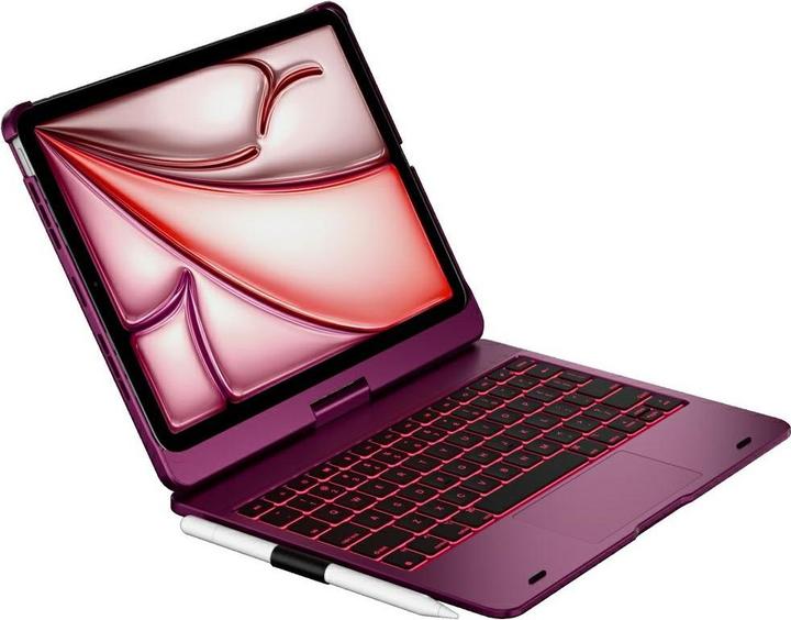 Produktbild Typecase Case Edge with keyboard for iPad Air 11" M2 2024 / M3 2025 / M4 2026 raspberry (Apple iPad Air 11 2024, Apple iPad Air 11 2025, Apple iPad Air 11 2026)