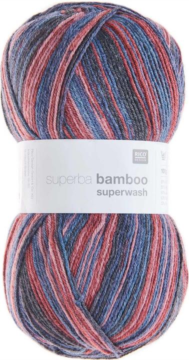 Produktbild Rico Design Wolle Bamboo für Socken 4-fädig, 100 g, Petrol Beere (420 m)