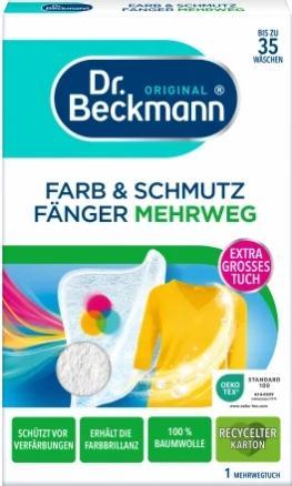 Actual product image Dr. Beckmann Farb- und Schmutz Fänger (1 Washing cycles, Washcloths)