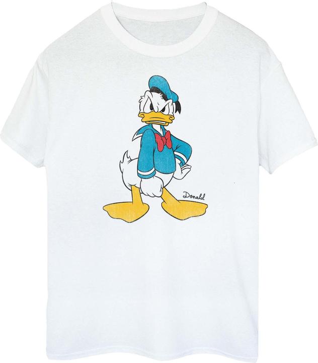 Image du produit Disney Femme/Les femmes - T-shirt boyfriend en coton à l'effigie du Donald Duck en colère (L)