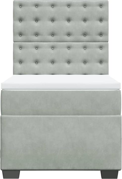 Produktbild vidaXL Bo x springbett mit Matratze 120 x 190 cm Samt (120 x 190 cm)