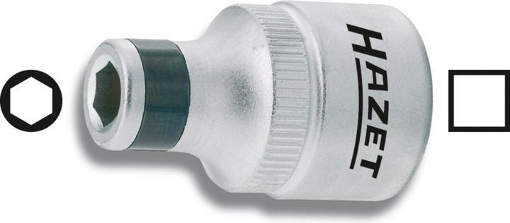 HAZET Adaptateur 2250-1 ∙ Carré creux 6,3 mm (1/4 pouce) ∙ Hexagone creux 6,3 (1/4 pouce)